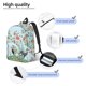thumbnail image 3 of Easygdp Chinoiserie Floral Palm Tree Mochila de Lona Resistente para Laptop, Compatible con Laptops de 15 a 17 pulgadas, Ideal para Escuela, Trabajo y Viajes-Medium, 3 of 5