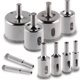 thumbnail image 2 of 10 Piezas Herramientas Manuales Taladro Diamante Agujero Vio Cerámica Mármol Brocas kusrkot Conjunto de perforador, 2 of 8