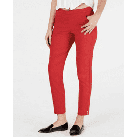 Hue Women's Red Diamond Texture Loafer Skimmer Leggings Size M