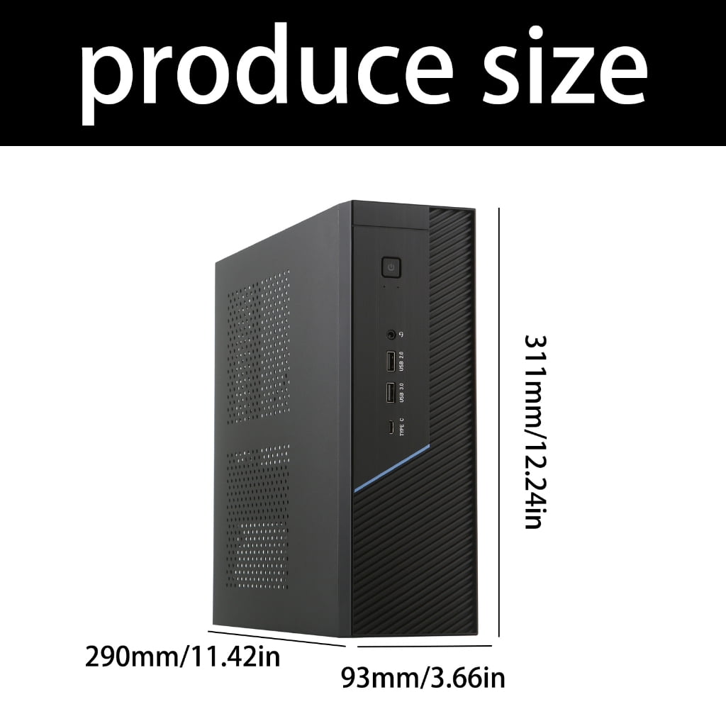 Miiottaa 8.3L Chassis HTPC Portable Mini Computer Case PC Support Home Theater Vertical