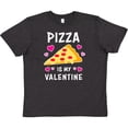 thumbnail image 3 of Inktastic Pizza is My Valentine with Hearts Youth T-Shirt, 3 of 5