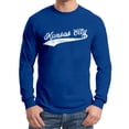 thumbnail image 2 of Kansas City Baseball Script - Hometown Pride, Pitcher Long Sleeve T Shirt - Large - Royal, 2 of 6