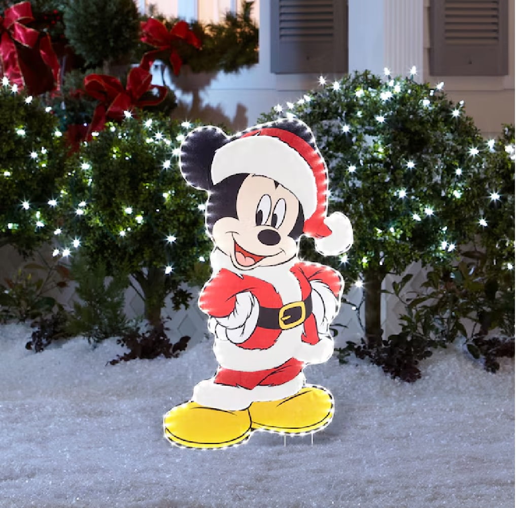 Disney 3.3-Feet Mickey Mouse Flat-Tastics LED Lighted Christmas