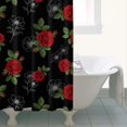 thumbnail image 4 of Pioneer Flower Floral Print Pattern Shower Curtain 36"x72", Bathroom Decorative Shower Curtain Set with 12 Hooks, Waterproof Washable, 4 of 6