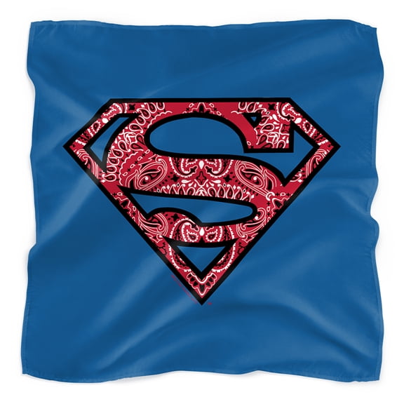 Superman Paisley Shield Bandana (21 in x 21 in)