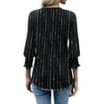 thumbnail image 4 of Fantaslook 3/4 Sleeve Womens Tops Dressy Casual Blouses V Neck Work Shirts Trendy Tops with Smocked Cuffs, 4 of 7