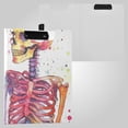 thumbnail image 2 of Watercolor Skeletons Foldable Binder Folder Clipboard with Pen Slot Double Clips A4 Size File Storage, 2 of 8