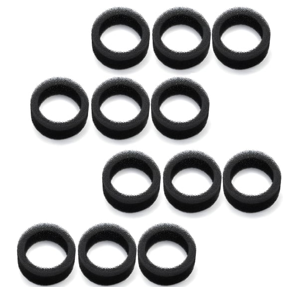 ACDANC 12 Pieces Pet Fountain Foam Filters Round Sponge Black Filter Foam Pet Cat Fountain Replacement Filter for 2.5 L/ 84 oz Stainless Steel Cat Fountain Pet Drinking Water Stay Healthy Clean