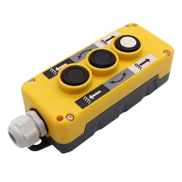 Sidaley 1 unidad de caja de interruptor de botón de grúa COP3B, descarga de plástico a prueba de lluvia a prueba de polvo Controles remotos