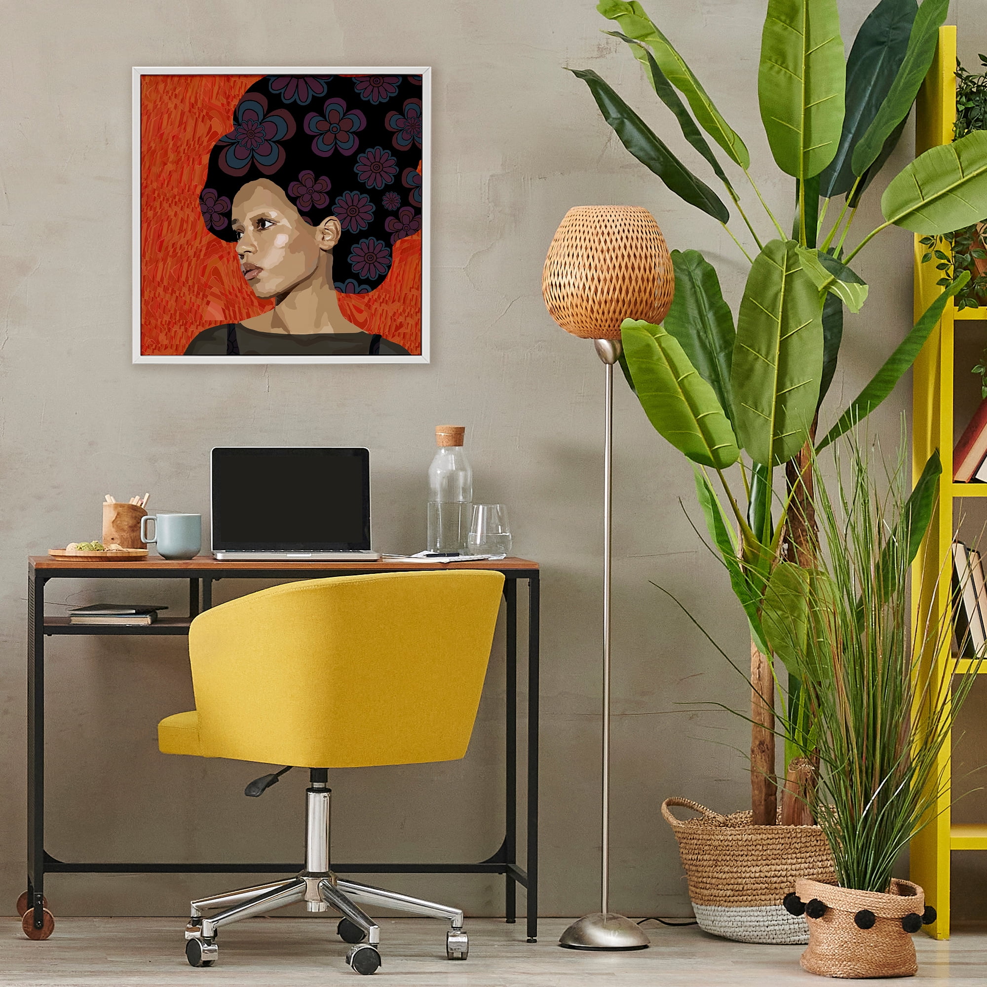 Stupell Industries Portrait Of A Dreamer White Framed Giclee Art, design by Lynnda Rakos