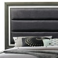 thumbnail image 4 of High Profile Panel Eastern King Bed with Fabric Padded Headboard, Gray, 4 of 5
