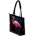 thumbnail image 3 of Flamingo Canvas Leather Mix Hand Bag Twill Sponge Jeanette 30x10.5x39cm/11.8x4.1x15.4in, 3 of 5