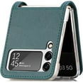 thumbnail image 4 of Galaxy Z Flip 4 5G Case,Samsung Z Flip 4 Luxury PU Leather Wallet Protective Phone Case with Card Slots Pocket Cover Case for Samsung Galaxy Z Flip 4 5G Green, 4 of 13