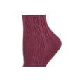 thumbnail image 4 of Girls Knee High School Uniform Socks 3-Pack, Sierra Cotton Cable Knit Dress Socks, 4 of 5