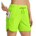 thumbnail image 1 of Pantalones cortos para correr Willit Athletic para mujer, verde fluorescente, XS, 1 of 6