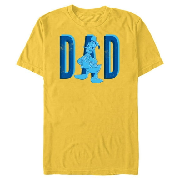 Disney Donald Duck Dad - Short Sleeve Blended T-Shirt for Adults - Customized-Yellow