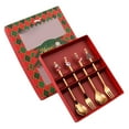 thumbnail image 5 of Xmas Cutlery Kits Christmas Forks and Spoons Set Reusable Dessert Spoon Xmas Flatware with Gift Box for Wedding Kitchen Parties 4pcs, 5 of 8