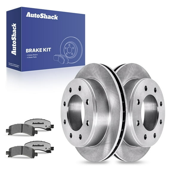 AutoShack 12.99" (330 mm) Rear Vented Brake Rotors   Ceramic Brake Pads | Replacement for 2006-2020 Chevrolet Express 3500 2011-2020 Chevrolet Express 2500 2006-2020 GMC Savana 3500 | 6-PC Brake Kit