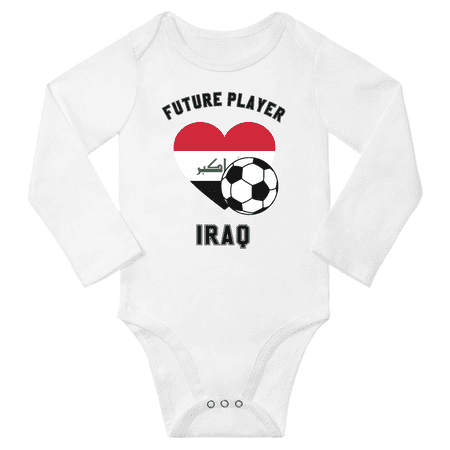 

Future Iraq Soccer Player Baby Long Slevve Romper (White 12-18 Months)
