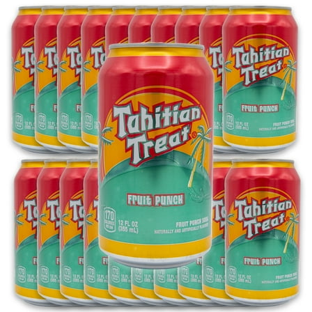 Tahitian Treat Fruit Punch Soda Pop, 12.0 oz, 18 Pack Cans