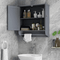 Bathroom Wall Mounted Bathroom Medicine with Bar&Double