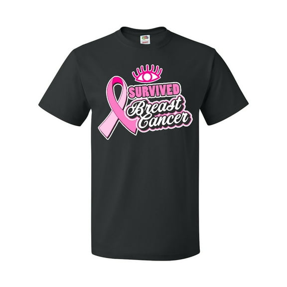 Inktastic I Survived Breast Cancer with Pink Ribbon T-Shirt