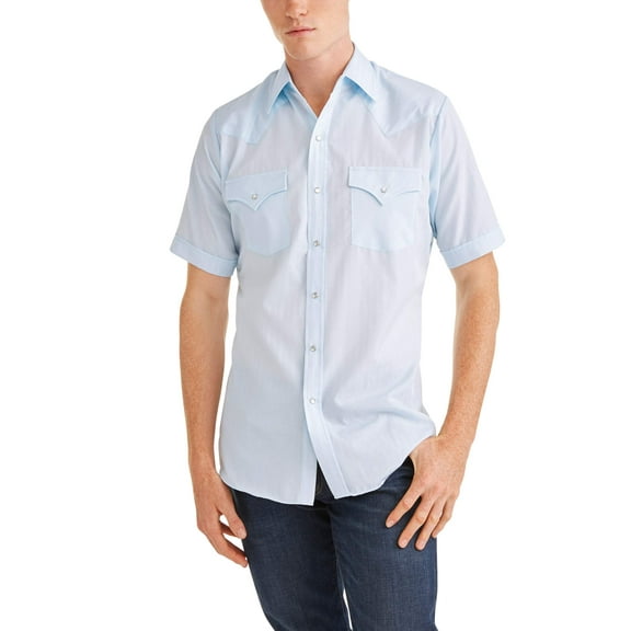 Big Mens Short Sleeve Tone On Tone Western