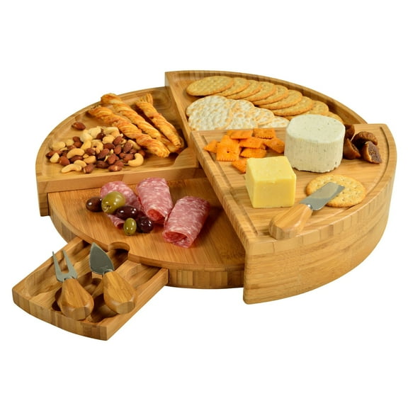 Picnic at Ascot (CB40) Vienna Transforming Bamboo Cheese Board Set