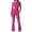 Hot Pink, variant on Womens Long Sleeve Jumpsuits Spring and Fall Tight Waistband One Pieces Jumpsuit Yoga Workout Clothes Brown