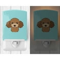 thumbnail image 2 of Caroline's Treasures BB1194CNL Checkerboard Blue Chocolate Brown Poodle Ceramic Night Light, 6x4x3", multicolor, 2 of 2