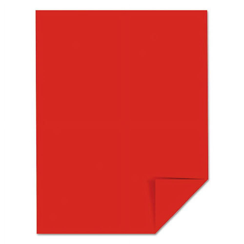 Color Cardstock, 65 Lb, 8.5 X 11, Re-Entry Red, 250/pack | Bundle of 2 Packs