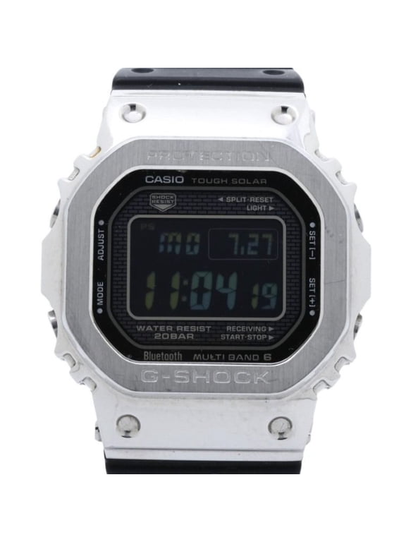 Pre-Owned CASIO G-SHOCK FULL METAL 5000 SERIES GMW-B5000-1JF Black Silver Stainless Steel Men's...