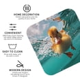 thumbnail image 4 of Pofeuu Underwater Swimming Duck Print Leather Coasters Set of 6, Round Cups Mugs Mat Pad for Home Kitchen Heat Resistant Drink Coasters,Square, 4 of 7