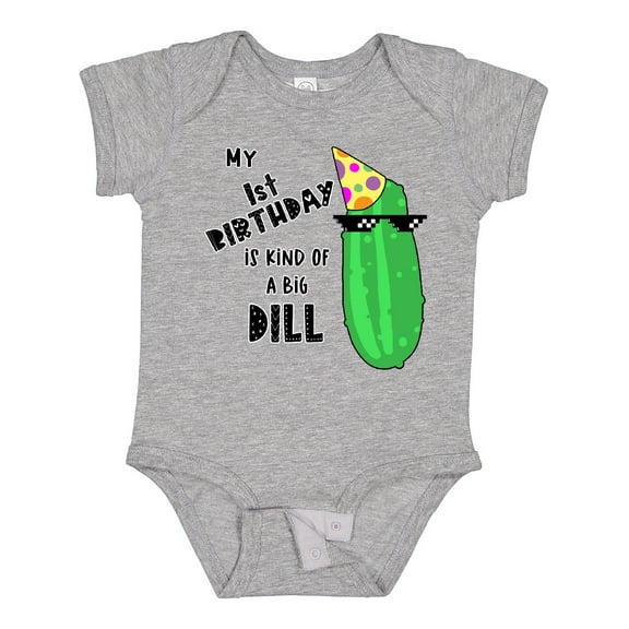 Inktastic My 1st Birthday is Kind of a Big Dill Pickle in Sunglasses Boys or Girls Baby Bodysuit