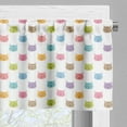 thumbnail image 5 of Ambesonne Cat Valance & Curtain, Colorful Faces, 55"x45", Multicolor, 5 of 6