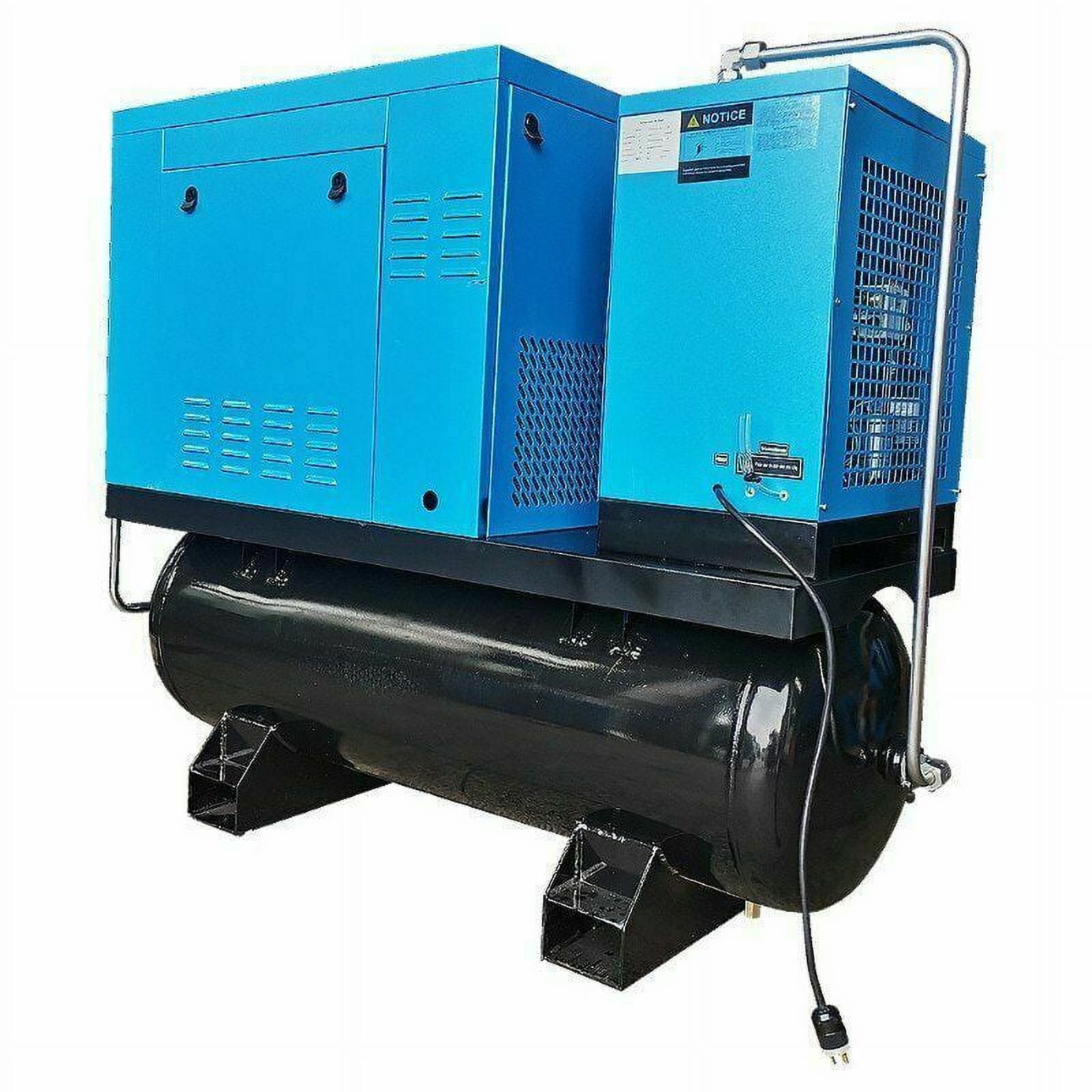460v 3-Phase 10HP Rotary Screw Air Compressor With 80 Gal. ASME Tank + Refrigerated Air Dryer
