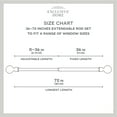 thumbnail image 6 of EXCLUSIVE HOME Torch 1" Curtain Rod and Coordinating Finial Set, Matte White, Adjustable 36"-72", 6 of 7