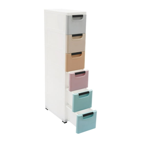 Miumaeov 6 Drawers Storage Cabinet Freestanding Drawers Organizer For Narrow Space And Home Office