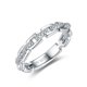 thumbnail image 1 of Laboratory-created Moissanite Decor Silver Wedding Band, 1 of 5