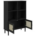 thumbnail image 3 of vidaXL Bookcase Bookshelf Storage Cabinet SENJA Rattan Look Solid Wood Pine, 3 of 6