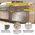 thumbnail image 6 of KFFKFF Outdoor Kitchen Double Drawers Stainless Steel Access Door ,32.5" W x 21.6" H x 20.5''D BBQ Island Door Drawer Combo,Flush Mount Outdoor Kitchen Appliances, 6 of 9