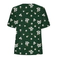 thumbnail image 5 of Fiudx Ofertas Relámpago Top de Manga Corta con Cuello En V Regular con Estampado Degradado Sexy de Verano para Mujer, 5 of 5