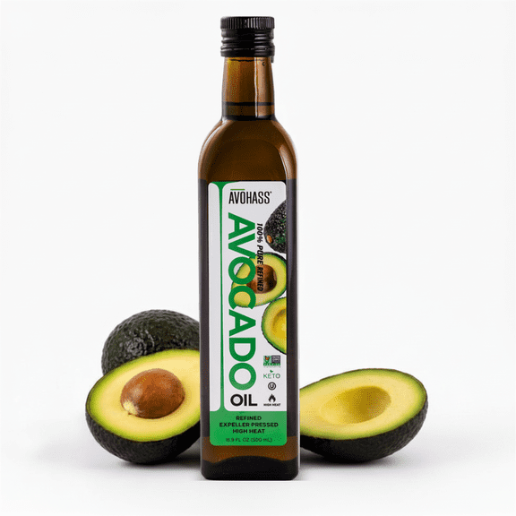 Avohass Refined Avocado Oil (16.9 Fl Oz), High Heat Cooking Oil, Neutral Flavor, Expeller Pressed, Non-GMO