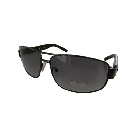 Men GU6714 Aviator Fashion Sunglasses, Gunmetal/Grey Gradient