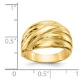 thumbnail image 3 of 14k Yellow Gold Solid Polished Scalloped Dome Ring Size 6 Ring for Women - 6.3 Grams, 3 of 6