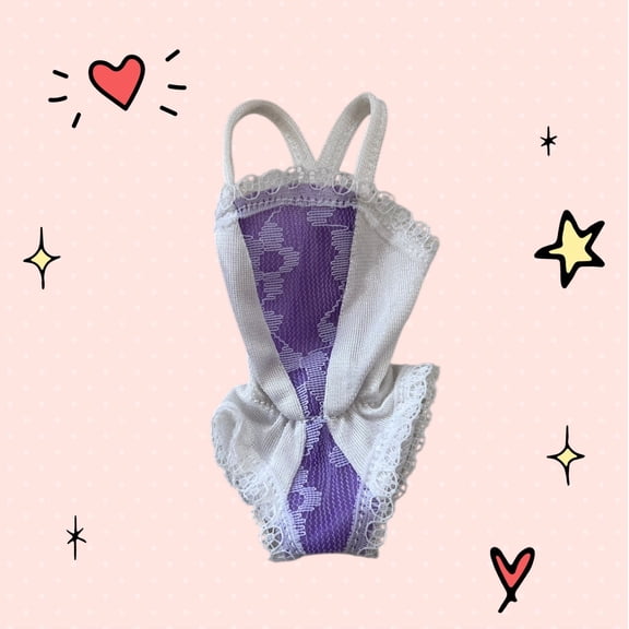 Lol Surprise doll OMG Bartz FASHION PURPLE WHITE LINGERIE NIGHTGOWN BODYSUIT Leotard