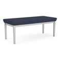 thumbnail image 1 of Lenox Steel Reception Waiting Room Healthcare 2-Seat Bench / Silver Steel / Blue, 1 of 5