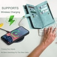 thumbnail image 6 of for Samsung Galaxy S20 FE 5G Wallet Case, Detachable PU Leather Magnetic flip Phone Case Wallet with Card Holder Wrist Strap Zipper Wallet for Women/Men, S20 FE 5G Phone Case 6.5inch(Blue), 6 of 14