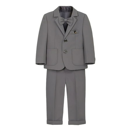 

JAHH Gowns for Girls Kids Boys Handsome Clothes Holiday Outdoor Soft Piano Hosting Performance Dress Suit for Cute Fashion Breathable Gown(3-4 Years Grey)