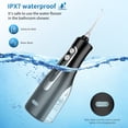 thumbnail image 5 of 300ML  Cordless Water Flosser, Portable Dental Teeth Cleaner,  4 Modes 8 Jet Tips, IPX7 Waterproof, Easy-to-Clean（Black）, 5 of 8